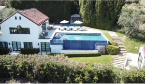 2 Main House Ariel with Pool and Pickleball Court